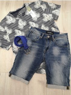 575 Férfi LEOX farmer bermudanadrág kék