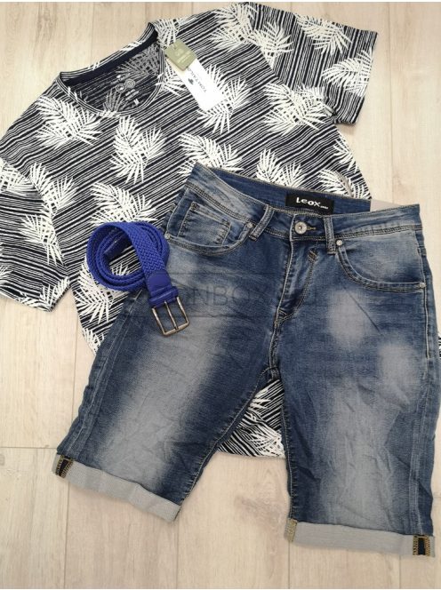 575 Férfi LEOX farmer bermudanadrág kék