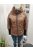 5776 SERANO női steppelt kabát barna színben