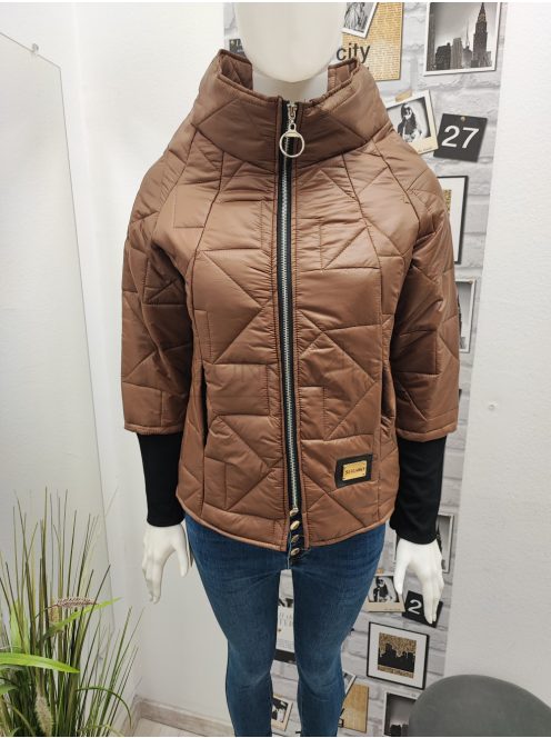5776 SERANO női steppelt kabát barna színben