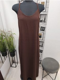 58098 Chiara spagettipántos ruha (csokoládébarna)