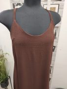 58098 Chiara spagettipántos ruha (csokoládébarna)