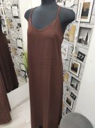 58098 Chiara spagettipántos ruha (csokoládébarna)