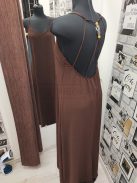58098 Chiara spagettipántos ruha (csokoládébarna)