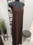 58098 Chiara spagettipántos ruha (csokoládébarna)