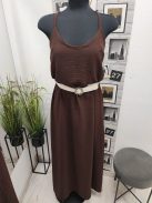 58098 Chiara spagettipántos ruha (csokoládébarna)
