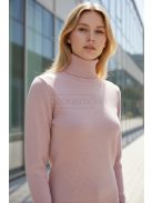 5851-11 ELARA – fémszálas finomkötött garbó (rózsaszín)