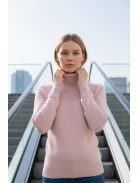 5851-11 ELARA – fémszálas finomkötött garbó (rózsaszín)