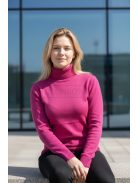 5851-17 ELARA – fémszálas finomkötött garbó (fukszia)