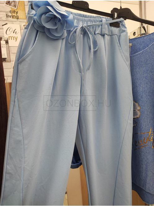 6120 LORENZA gumis derekú zsebes nadrág (babakék)