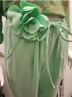 6120 LORENZA gumis derekú zsebes nadrág (zöld)