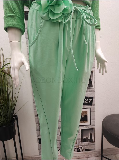 6120 LORENZA gumis derekú zsebes nadrág (zöld)