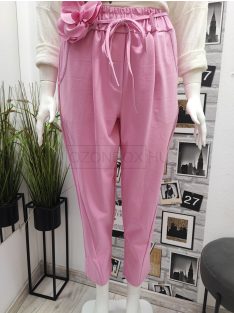   6120 LORENZA gumis derekú zsebes nadrág (világos rózsaszín)