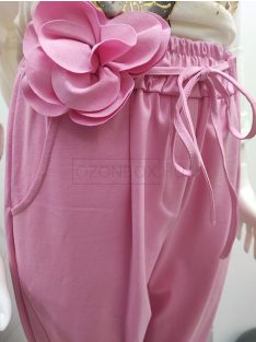   6120 LORENZA gumis derekú zsebes nadrág (világos rózsaszín)