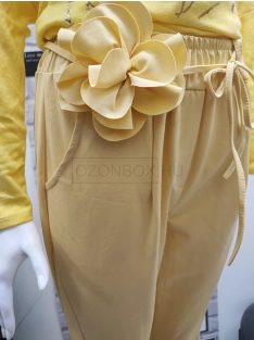 6120 LORENZA gumis derekú zsebes nadrág (sárga)