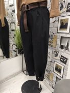 6224 Lucinda – fekete lezser bő szárú nadrág