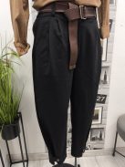 6224 Lucinda – fekete lezser bő szárú nadrág