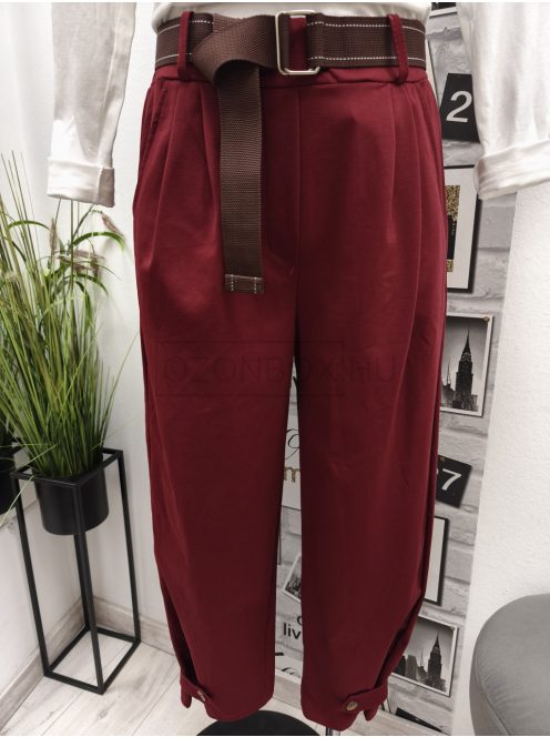 6224 Lucinda – Bordó lezser bő szárú nadrág