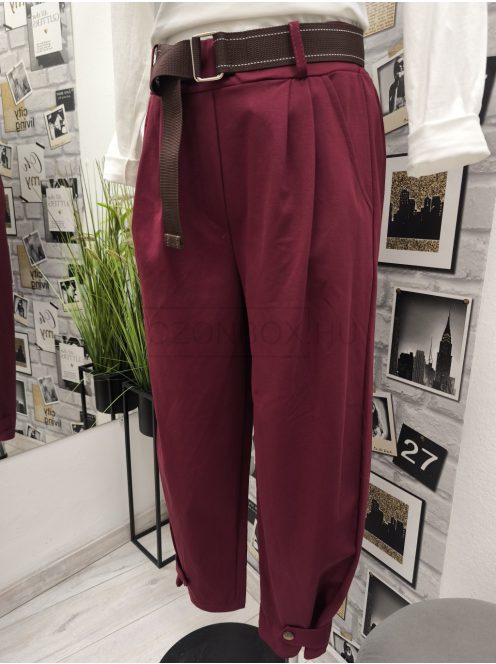 6224 Lucinda – Bordó lezser bő szárú nadrág