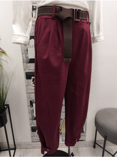 6224 Lucinda – Bordó lezser bő szárú nadrág