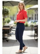 6875 Celestine Glow – női V-kivágott brossblúz (korall)