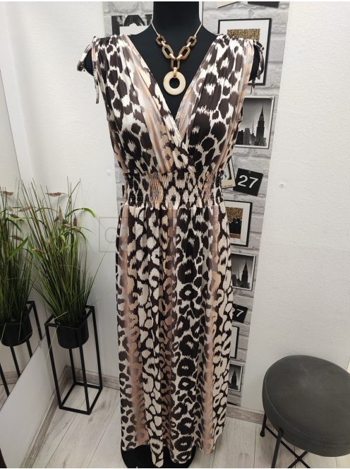 7587 Zarina – maxi ruha (vadállat-minta)
