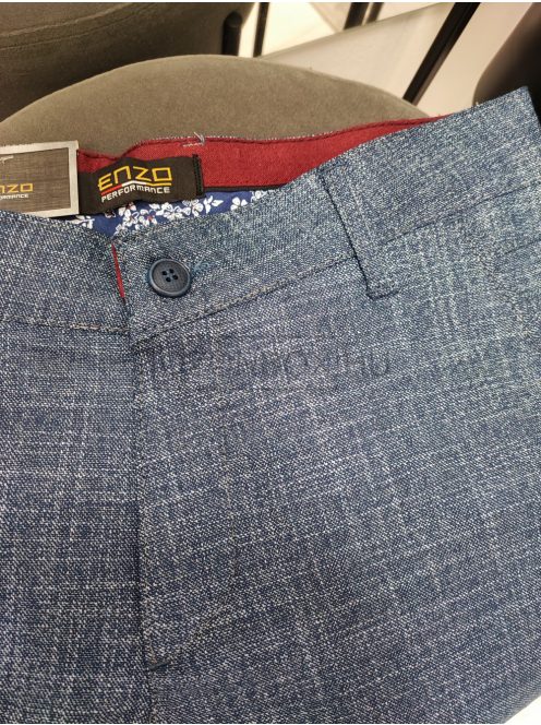 7727 Férfi SLIM FIT kék kockás nadrág