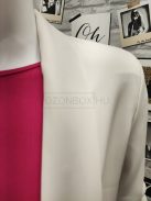 80172 VIOLET karcsúsított szmokinggalléros blézer krém színben