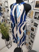 84269-11 OLIVIA nyakán kötős mintás mini ruha