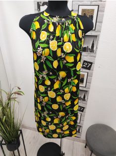 84269-14 OLIVIA nyakán kötős mintás mini ruha