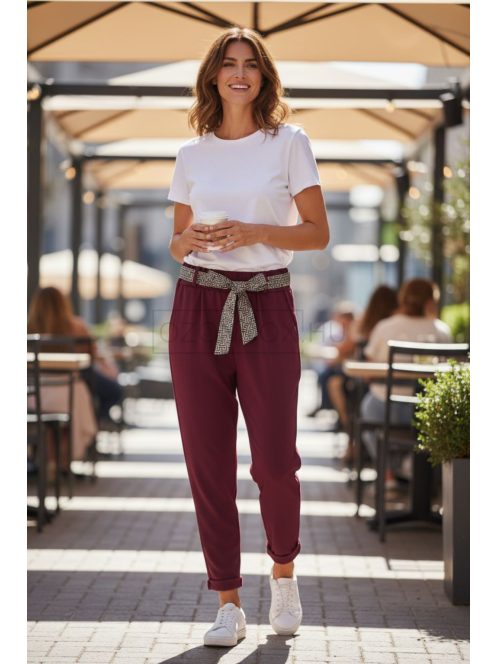 8922 Carmela – Bordó öves nadrág