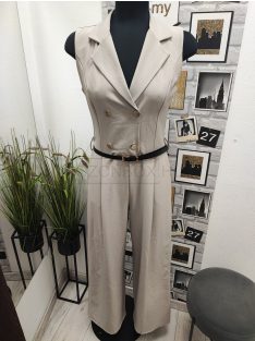 90358 ujjatlan női overál (bézs)