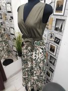 90486 CAMILLA (természet ihlette elegancia) ujjatlan maxi ruha (keki)