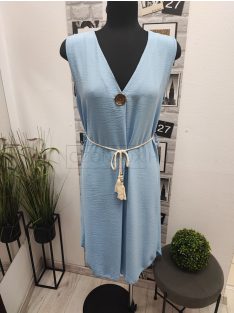 91462 Serena – babakék nyári ruha tassel-övvel