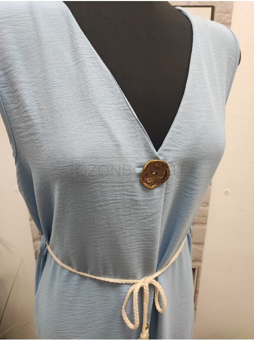 91462 Serena – babakék nyári ruha tassel-övvel