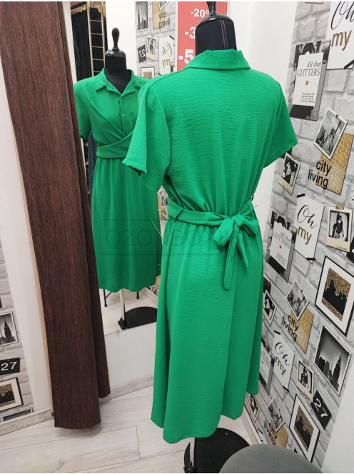 9517 Elena – elegáns nyári ruha (zöld)