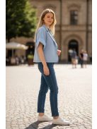 96128 Seraphina – 3/4-es ujjú oversize kabátka (jégkék)