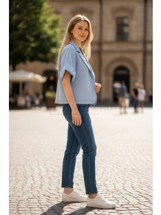   96128 Seraphina – 3/4-es ujjú oversize kabátka (jégkék)
