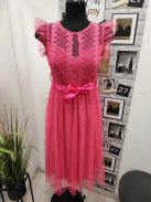 9665 CECÍLIA tüll maxi ruha pink