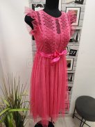 9665 CECÍLIA tüll maxi ruha pink