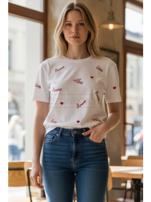 A1287 Amoura Knit női mintás kötött felső