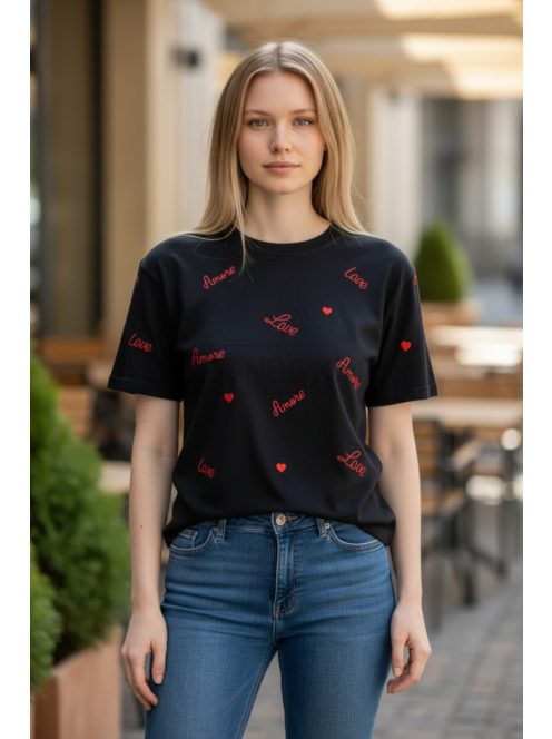 A1287 Amoura Knit női mintás kötött felső