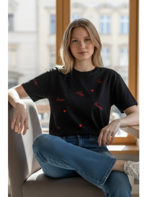 A1287 Amoura Knit női mintás kötött felső