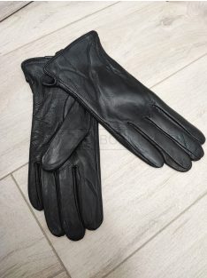 B39 női bőr kesztyű (fekete)