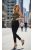 BF5105-13 Dafne fekete loose fit nadrág övvel