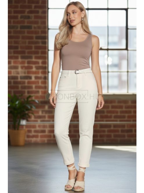 BF5128-12B Evelyne Ivory Mom-Fit nadrág