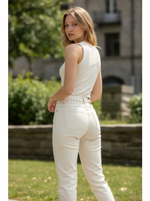 BF5128-12B Evelyne Ivory Mom-Fit nadrág