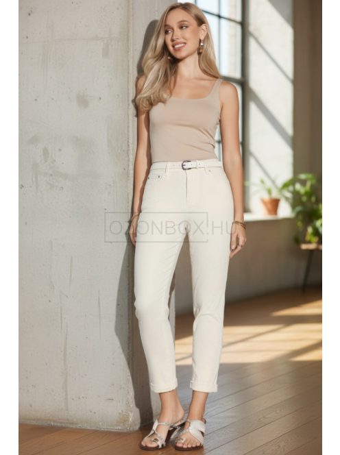BF5128-12B Evelyne Ivory Mom-Fit nadrág