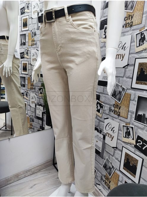 BQ1037-9A MS High Waist, Wide Leg nadrág (lágy bézs)