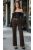 BQ5910-21 OTTAVIA – csokoládébarna WIDE LEG női farmernadrág